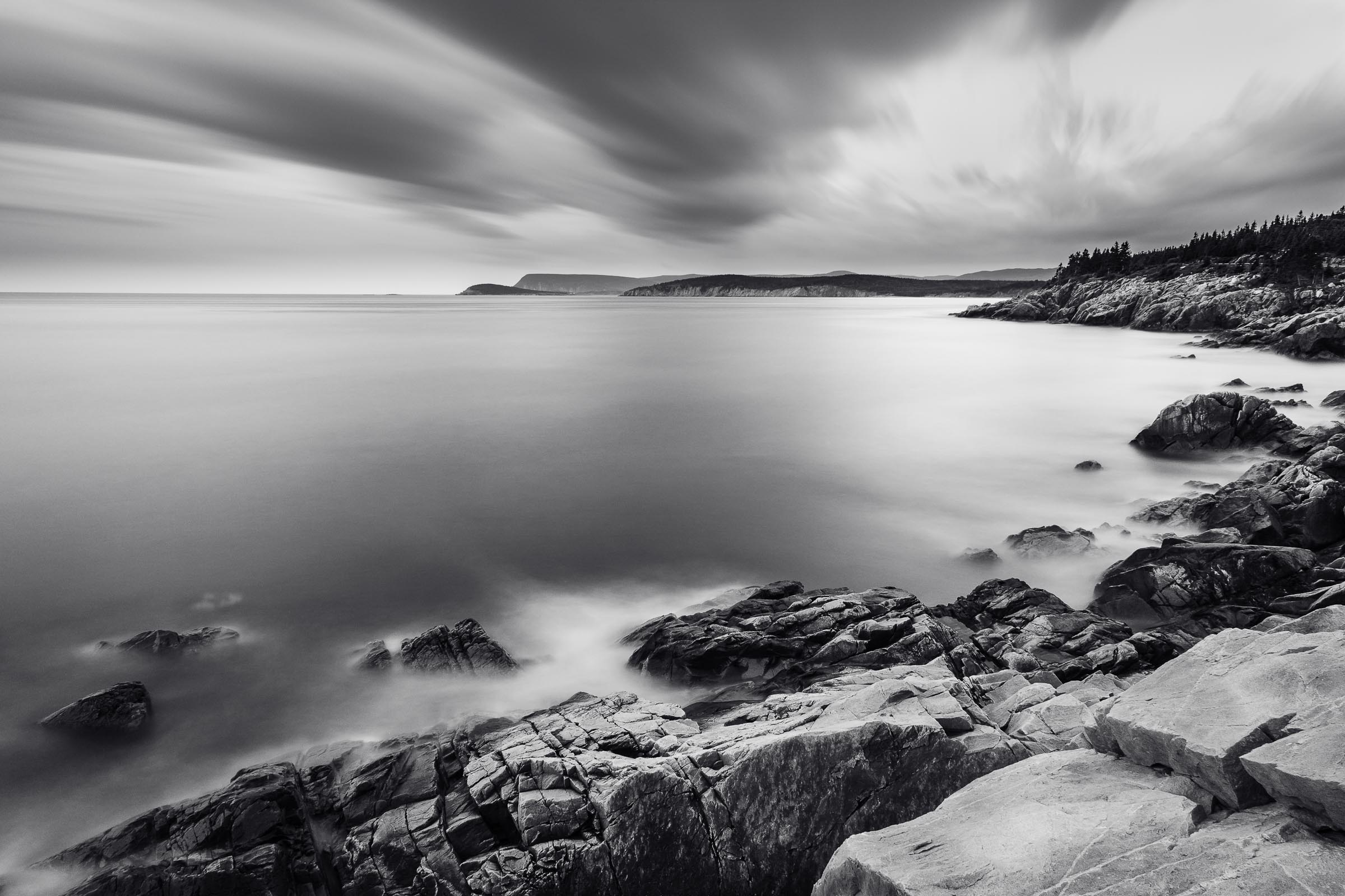Long exposure on the Cape Breton coast, by Robert Rodriguez Jr